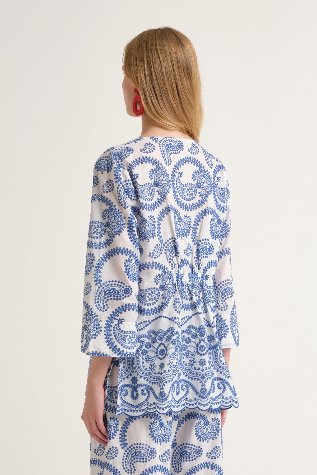 Malìparmi BRODERIE ANGLAISE SHIRT Blue JM558115218