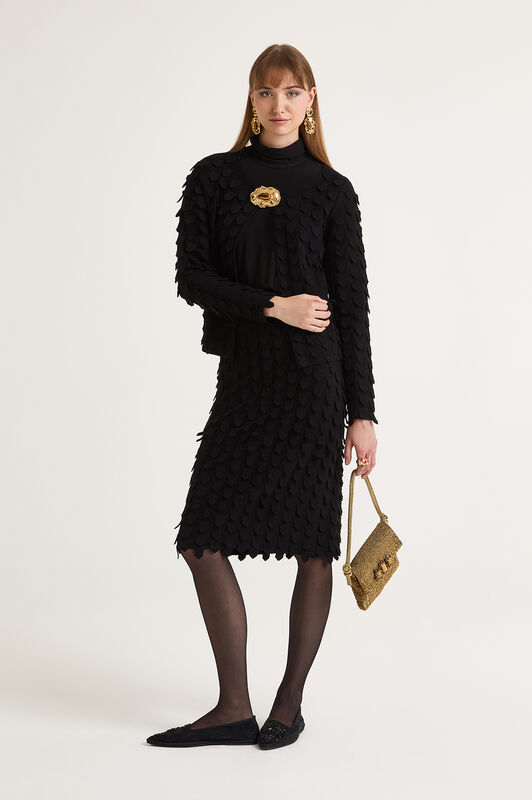 Maliparmi 3D STITCH SKIRT Black JG666378205