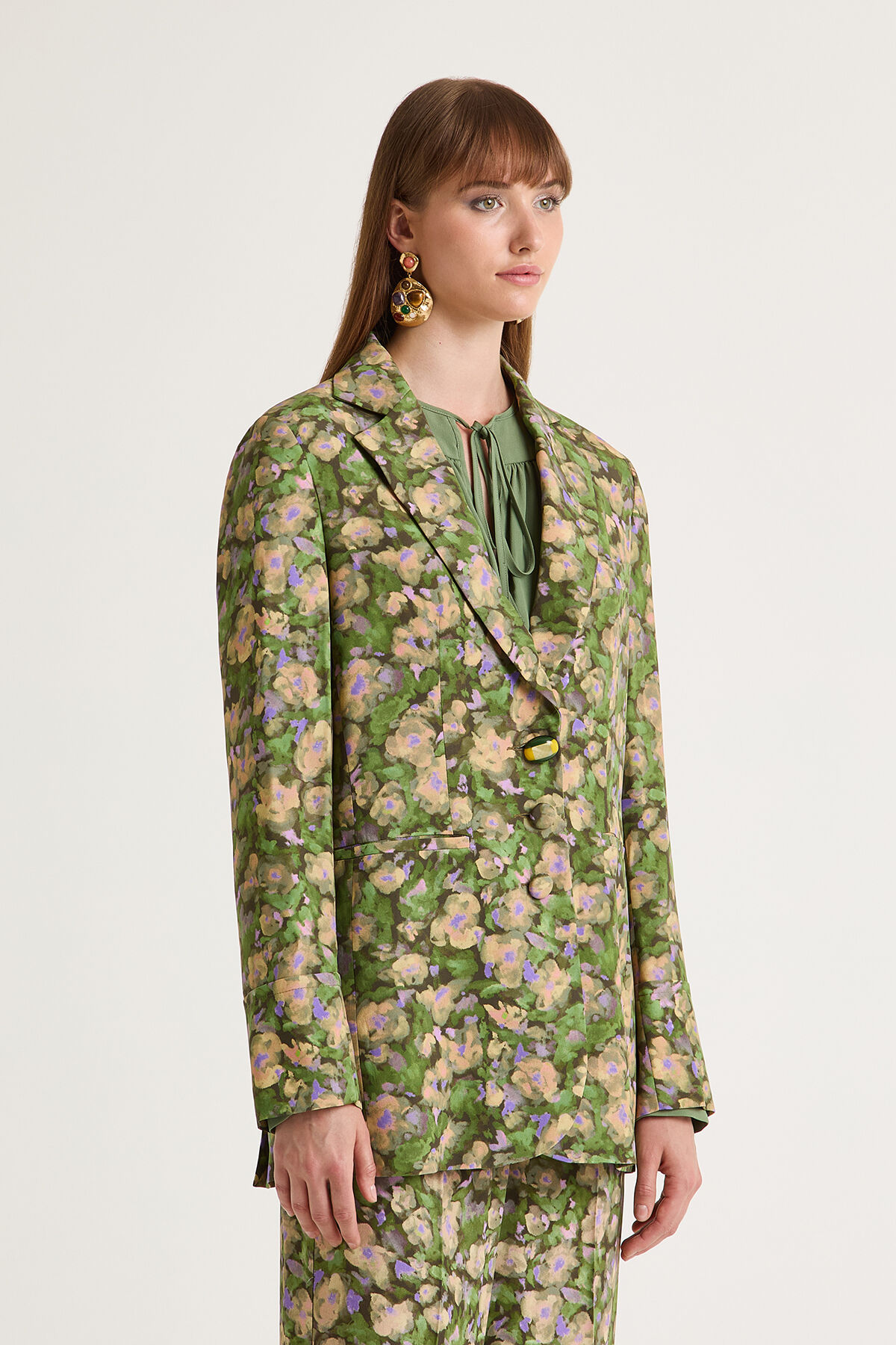 Maliparmi FLORAL SYMPHONY JACKET Green JD647750651 Maliparmi FLORAL SYMPHONY JACKET Green JD647750651