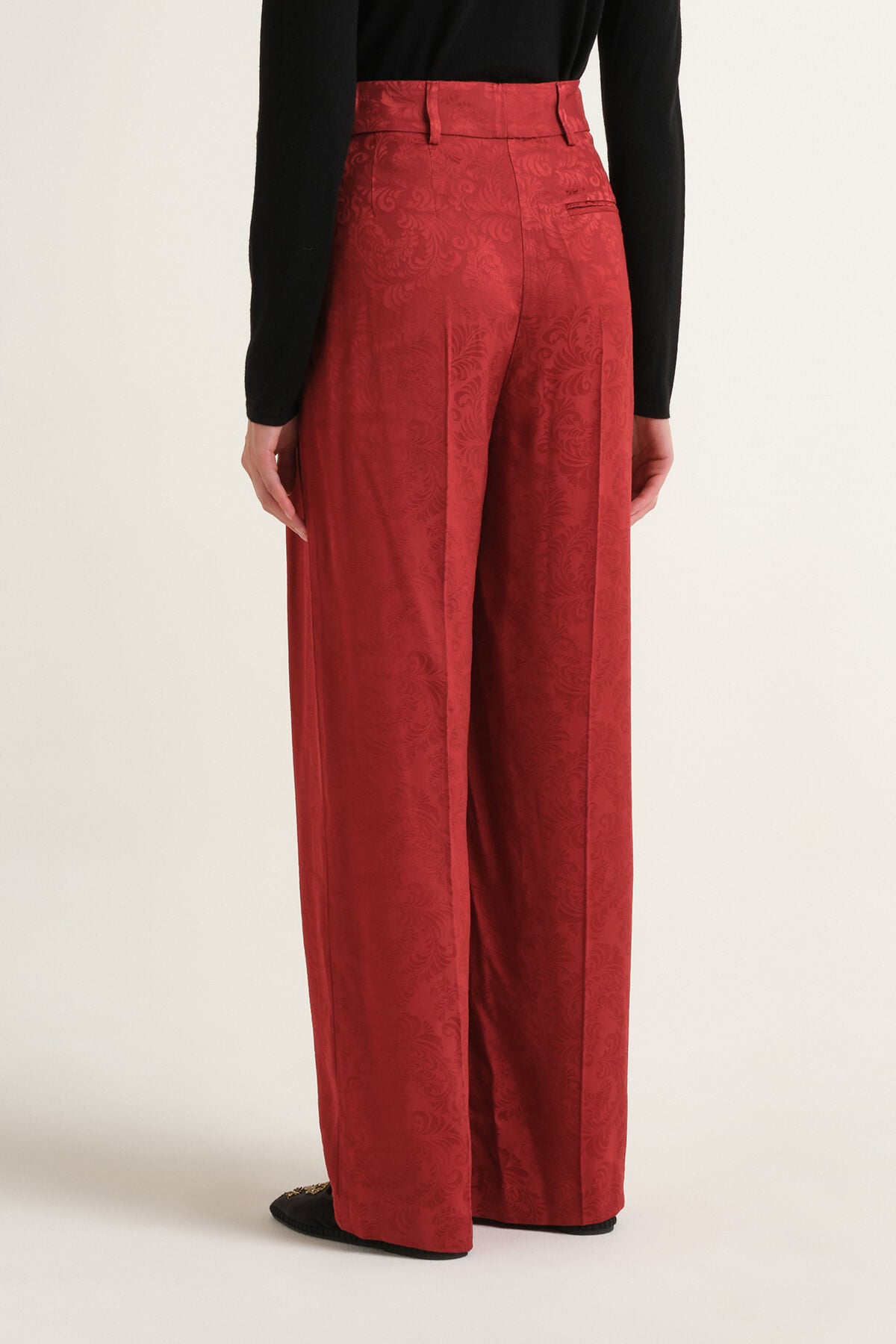 Maliparmi DAMASK JACQUARD TROUSER Dark Orange JH803750684 Maliparmi DAMASK JACQUARD TROUSER Dark Orange JH803750684