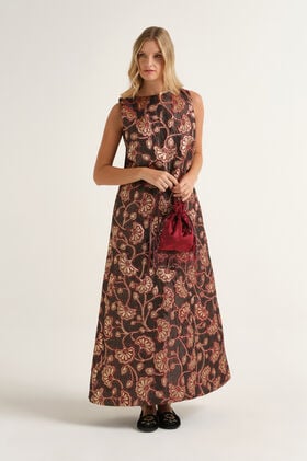 Maliparmi GILDED GARDEN VESTIDO Burdeos JF672850680 Maliparmi GILDED GARDEN VESTIDO Burdeos JF672850680
