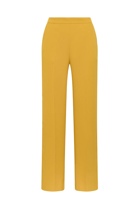 Maliparmi SABLÈ CREPE TROUSERS Mustard JH757950166