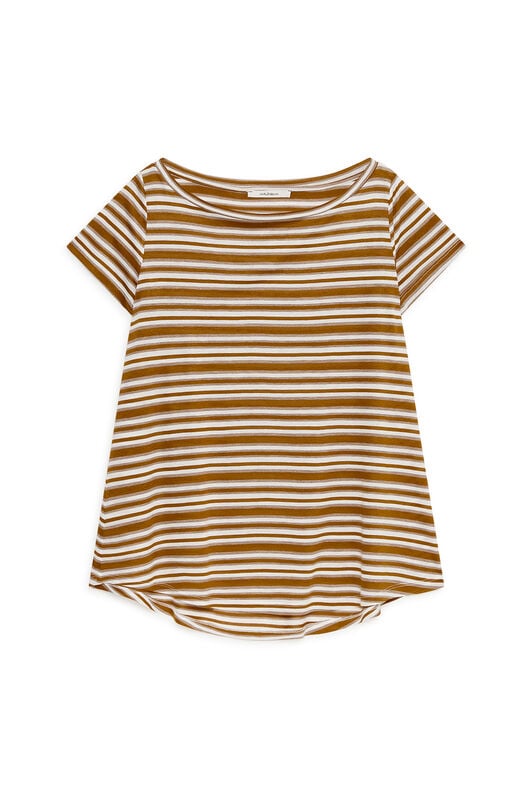 Malìparmi SUMMER STRIPES T-SHIRT Brown JK028170676