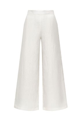 Malìparmi LINEN JACQUARD HOSE Naturweiß JH805340102