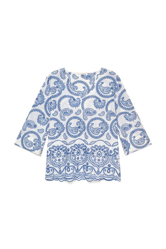 Malìparmi BRODERIE ANGLAISE SHIRT Blue JM558115218