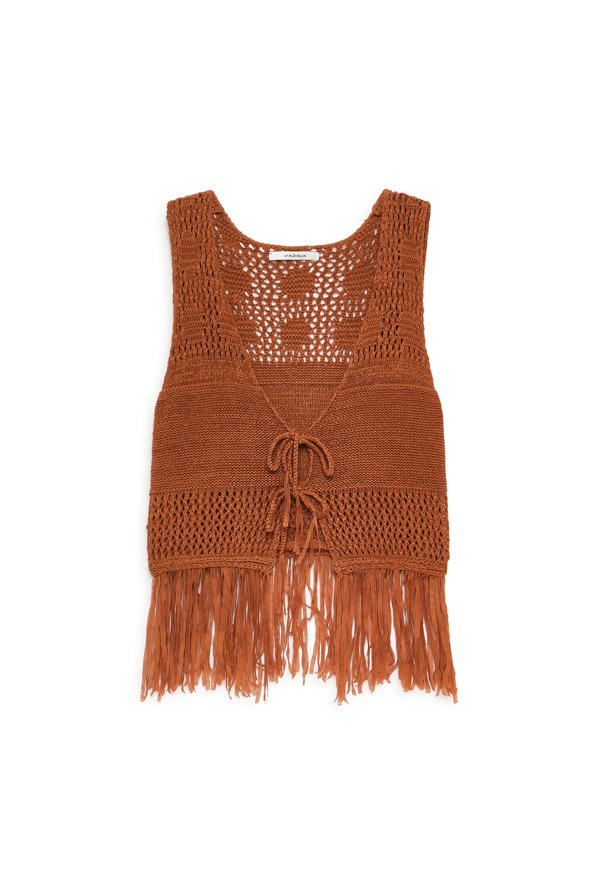 Malìparmi KNIT TAPE VEST Peach JE113078214 Malìparmi KNIT TAPE VEST Peach JE113078214