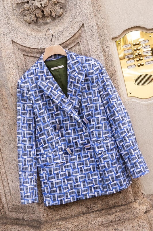 Maliparmi MALI STONES JACKET Blue JD647014117 Maliparmi MALI STONES JACKET Blue JD647014117