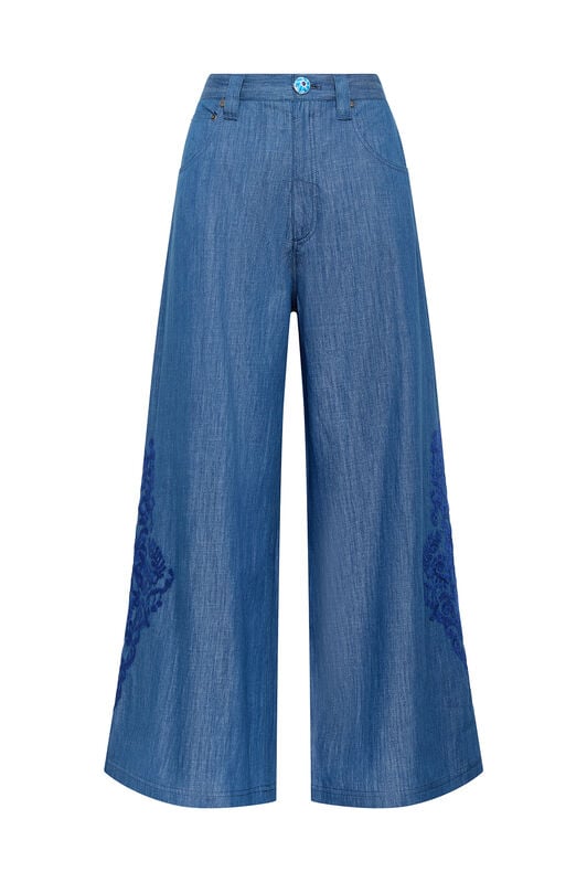 Malìparmi IKAT ON CTROUSERS Blue JH804010210 Malìparmi IKAT ON CTROUSERS Blue JH804010210