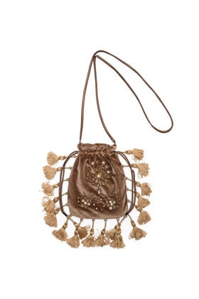 Malìparmi POUCH THE PRECIOUS VELVET Taupe OP009561039