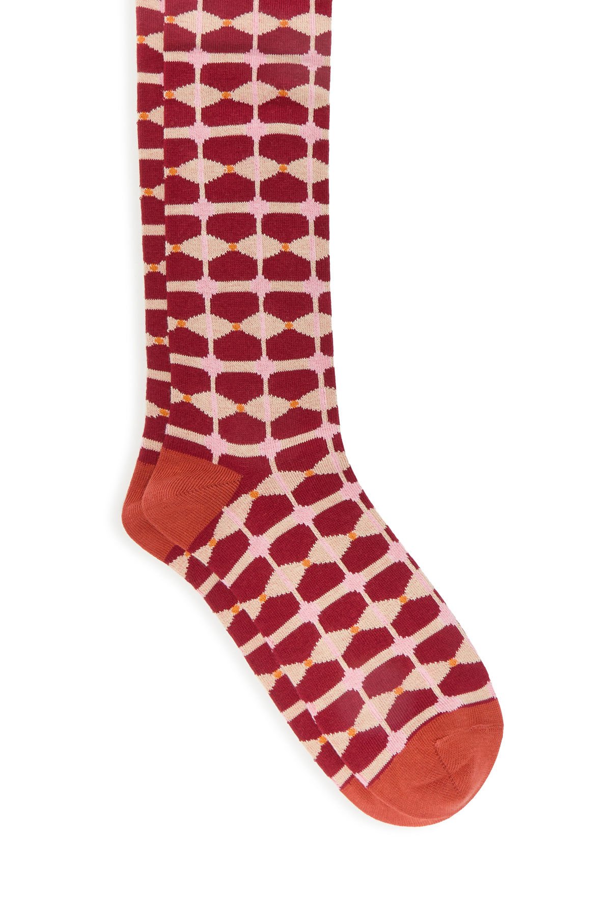 Maliparmi JACQUARD SOCK Bordeaux RY011070659