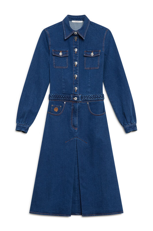 Maliparmi DENIM CRAFTS DRESS Dark Blue JF668210206