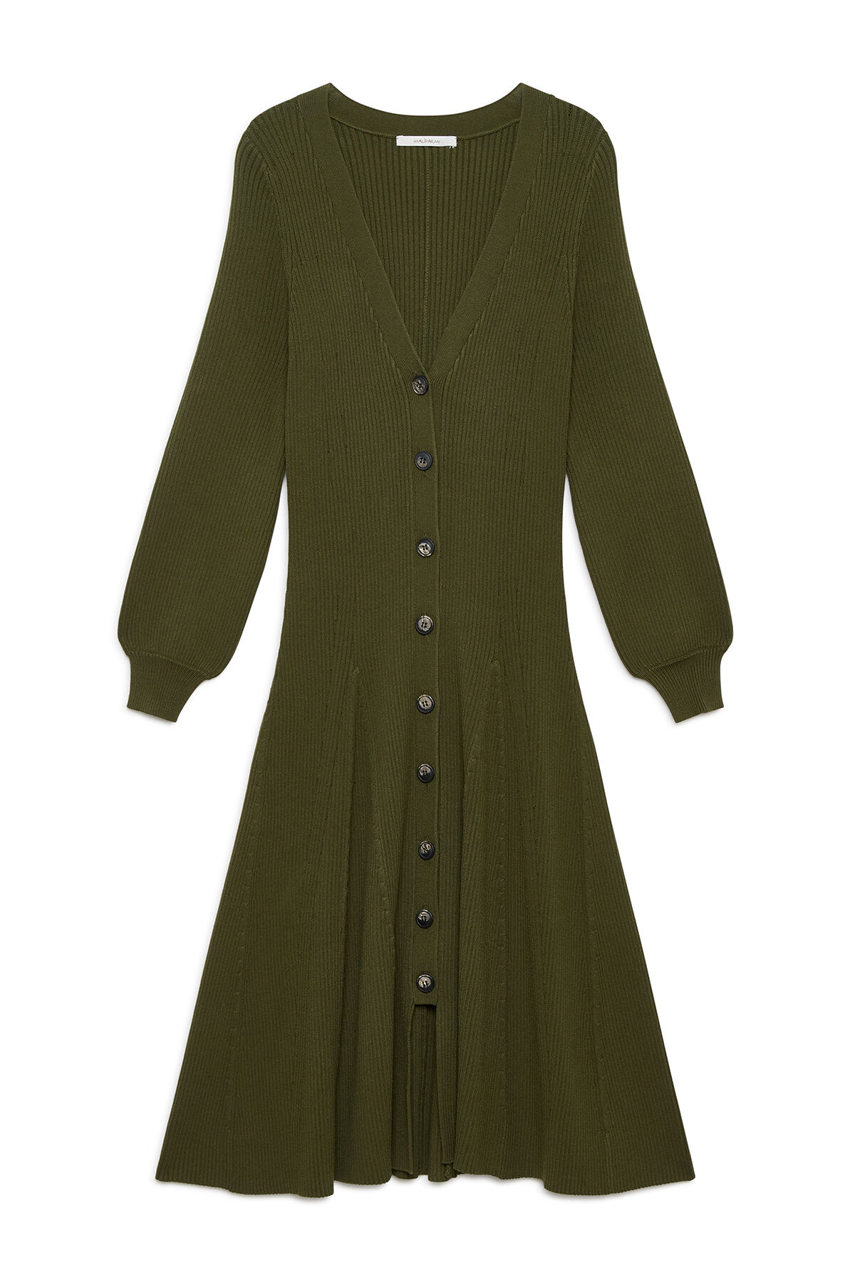 Maliparmi SCULPTUR RIB CARDIGAN Military Green JN370078204