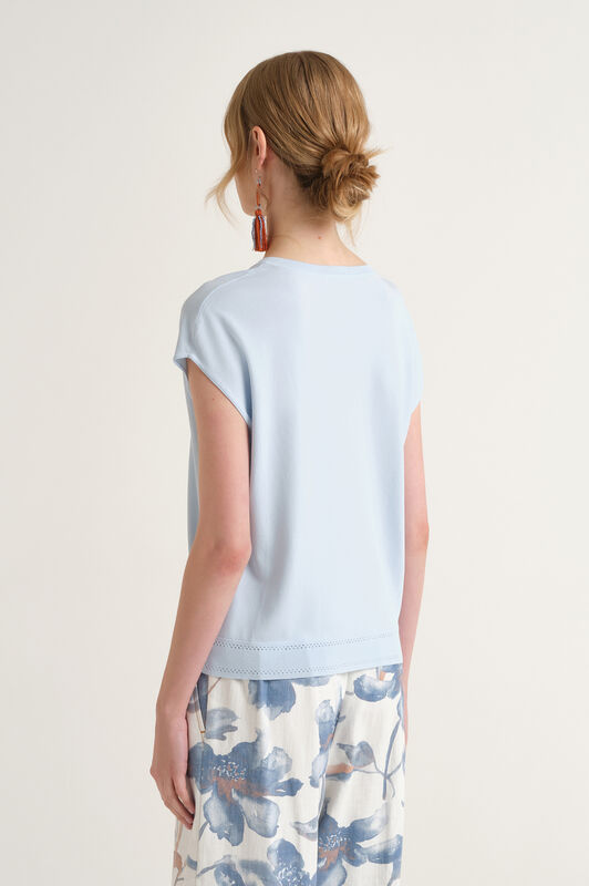 Malìparmi VISCOSE FRESH SWEATER Light Blue JQ511877099