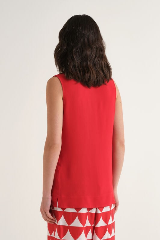 Malìparmi FLUID CREPE TOP Coral JP554050672 Malìparmi FLUID CREPE TOP Coral JP554050672