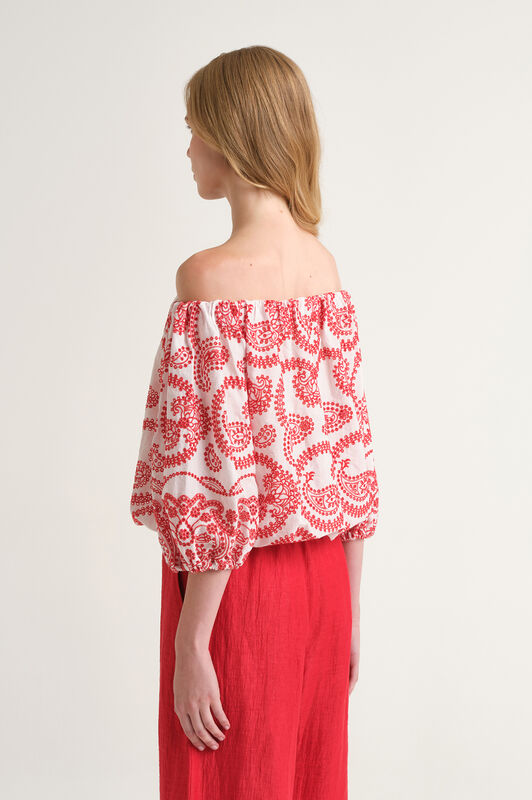 Malìparmi BRODERIE ANGLAISE SHIRT Red JM557715218