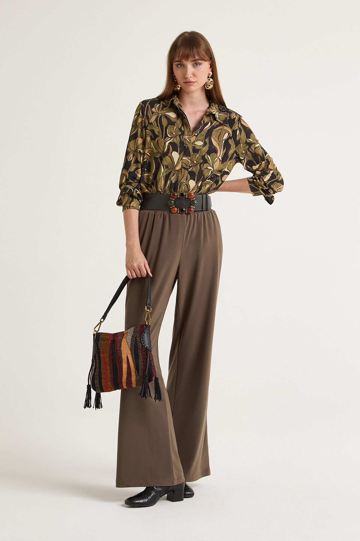 Maliparmi TECNO JERSEY TROUSERS Dark Beige JH803570226