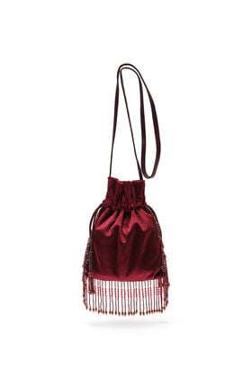 Maliparmi EMBROIDERY RUGIADA POUCH Burgundy OP009861055