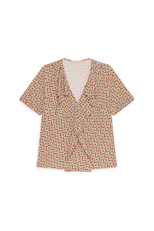 Malìparmi MINI MOULINÉ TOP Brown JP556770675 Malìparmi MINI MOULINÉ TOP Brown JP556770675