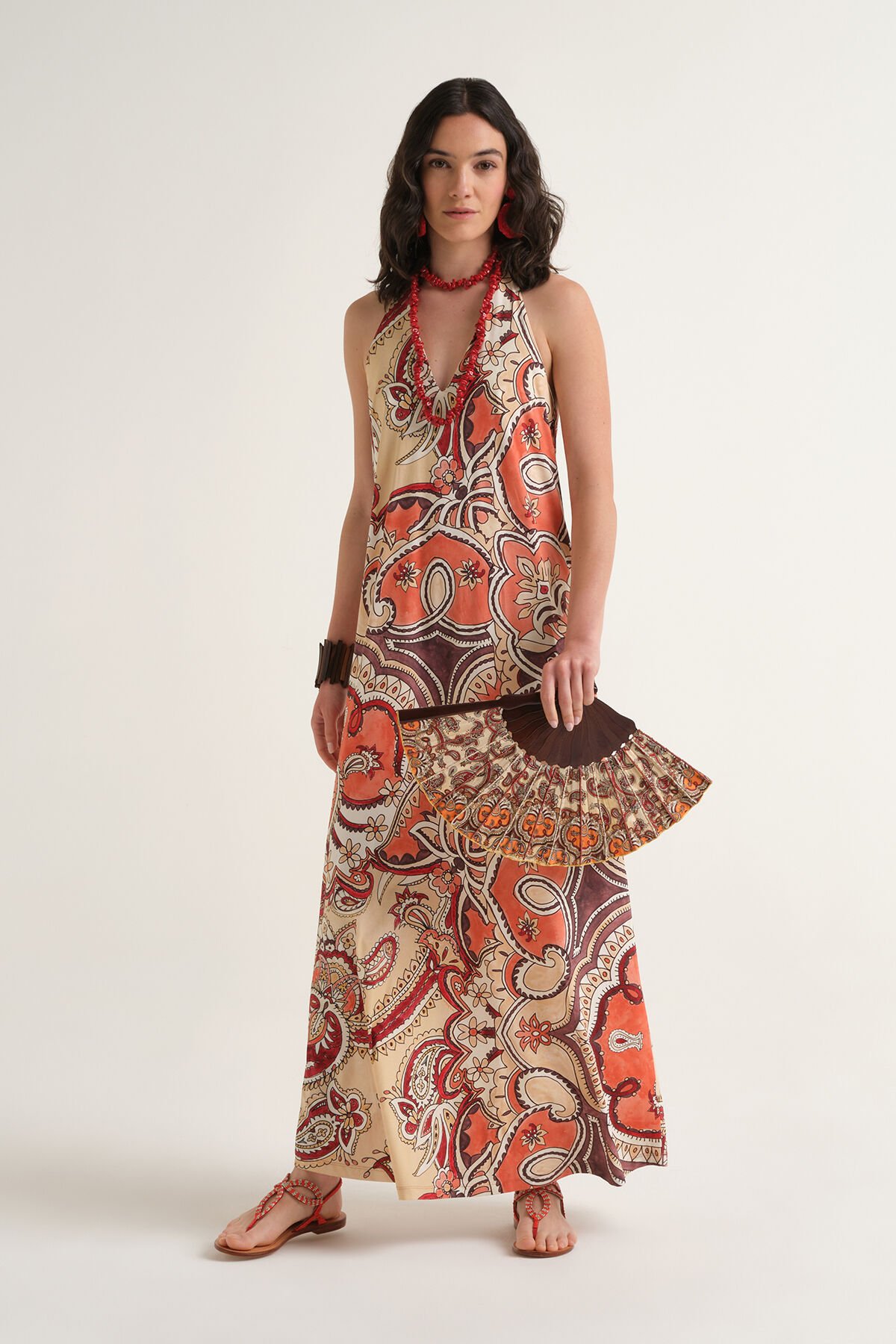 Malìparmi HIPPIE LOTUS ROBE Saumon JF671170671
