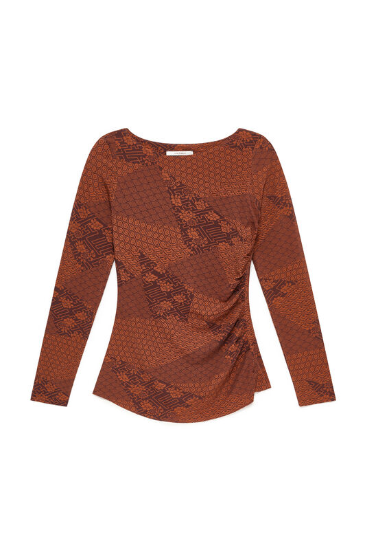 Maliparmi MOSAIC KIMONO T-SHIRT Red JK029970679 Maliparmi MOSAIC KIMONO T-SHIRT Red JK029970679