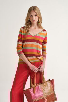 Malìparmi VISCOSE FLUID SWEATER Rust JQ512177100