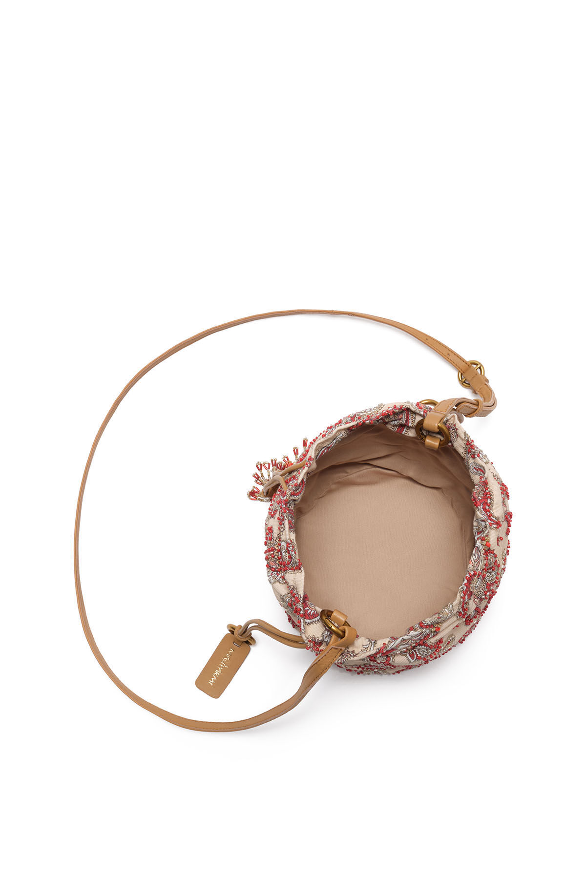 Malìparmi SUNSET PAISLEY BUCKET BAG Beige BS007190218