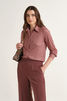Maliparmi MICRO PRINT JERSEY SHIRT Pink JM556470654