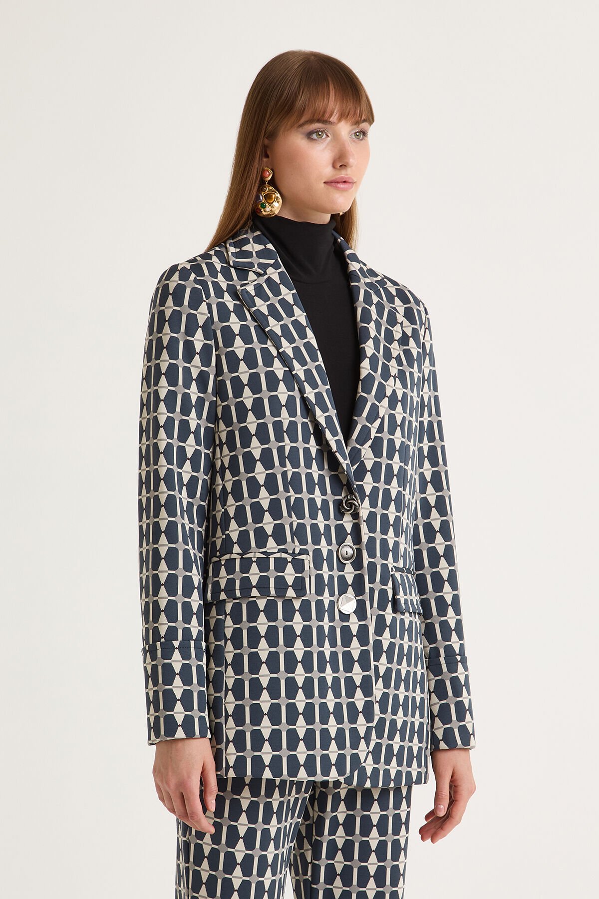 Maliparmi GEOMETRIC JACQUARD JACKE Grau JD647860168