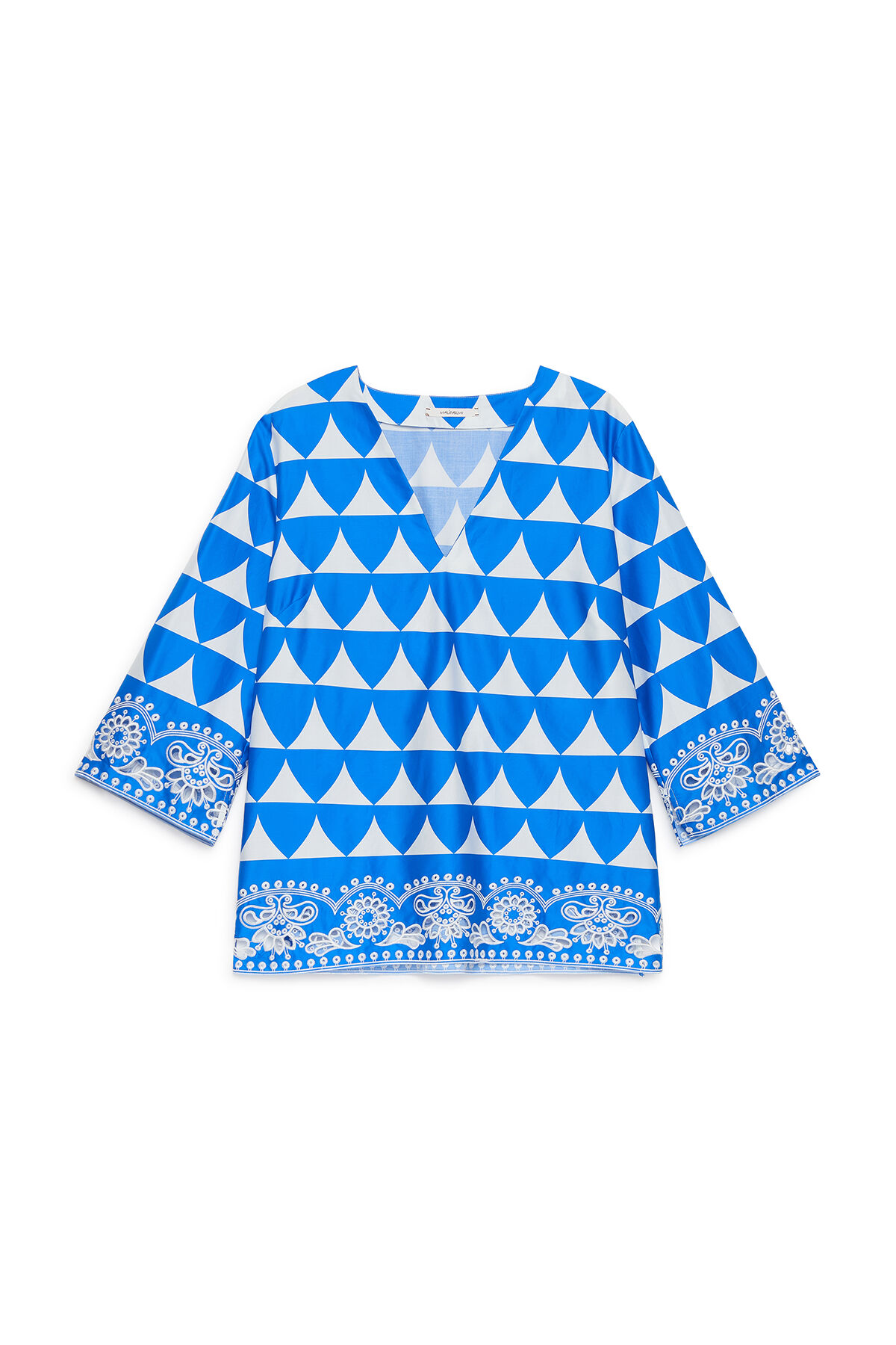 Malìparmi OPTICAL BRODERIE SHIRT Blue JM558115216 Malìparmi OPTICAL BRODERIE SHIRT Blue JM558115216