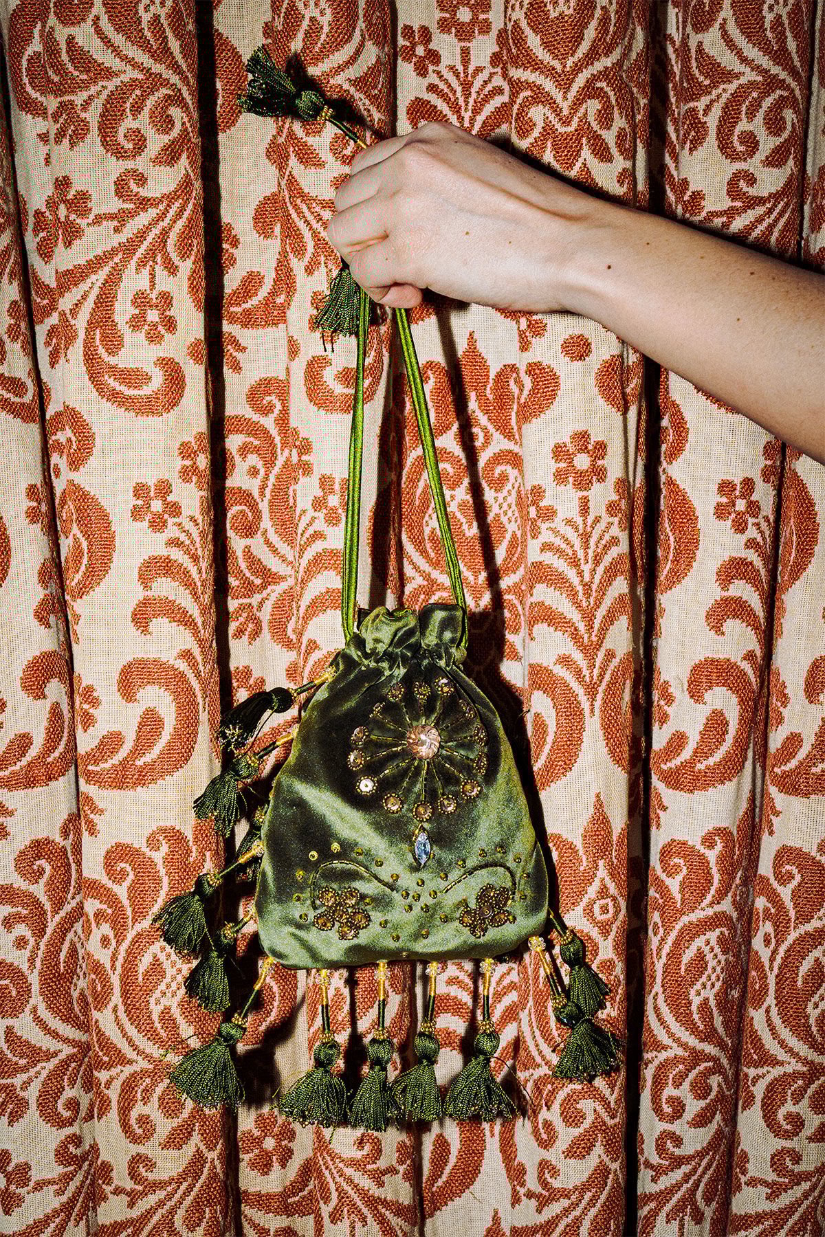 Maliparmi THE PRECIOUS VELVET POUCH Forest Green OP009561039