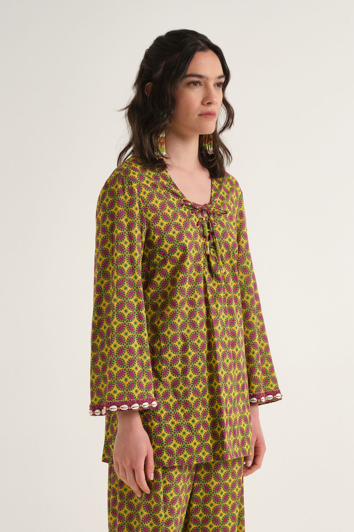 Malìparmi FLORAL SPIN SHIRT Yellow JM559215215