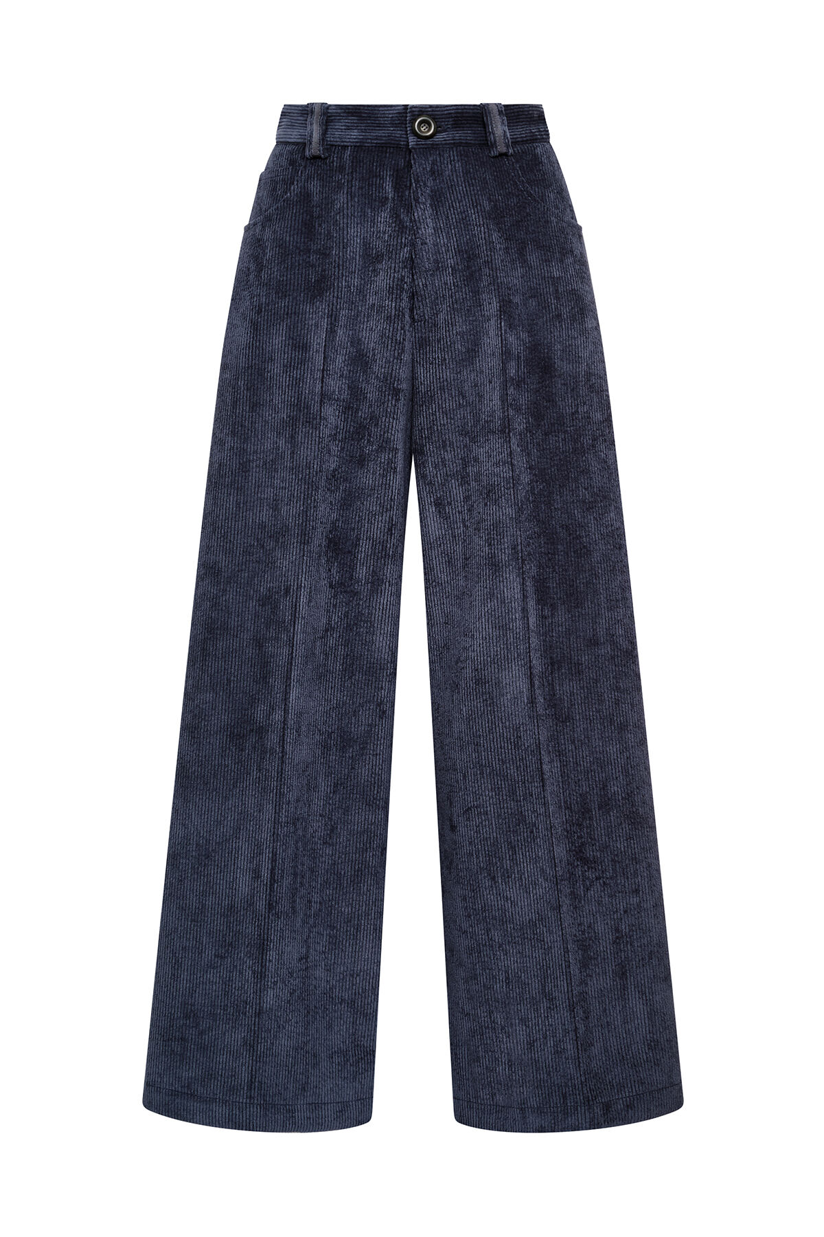 Maliparmi CORDUROY VELVET TROUSER Navy Blue JH804061060 Maliparmi CORDUROY VELVET TROUSER Navy Blue JH804061060