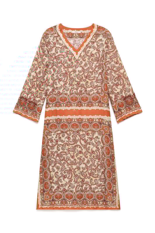 Malìparmi SUNSET PAISLEY DRESS Beige JF672450662