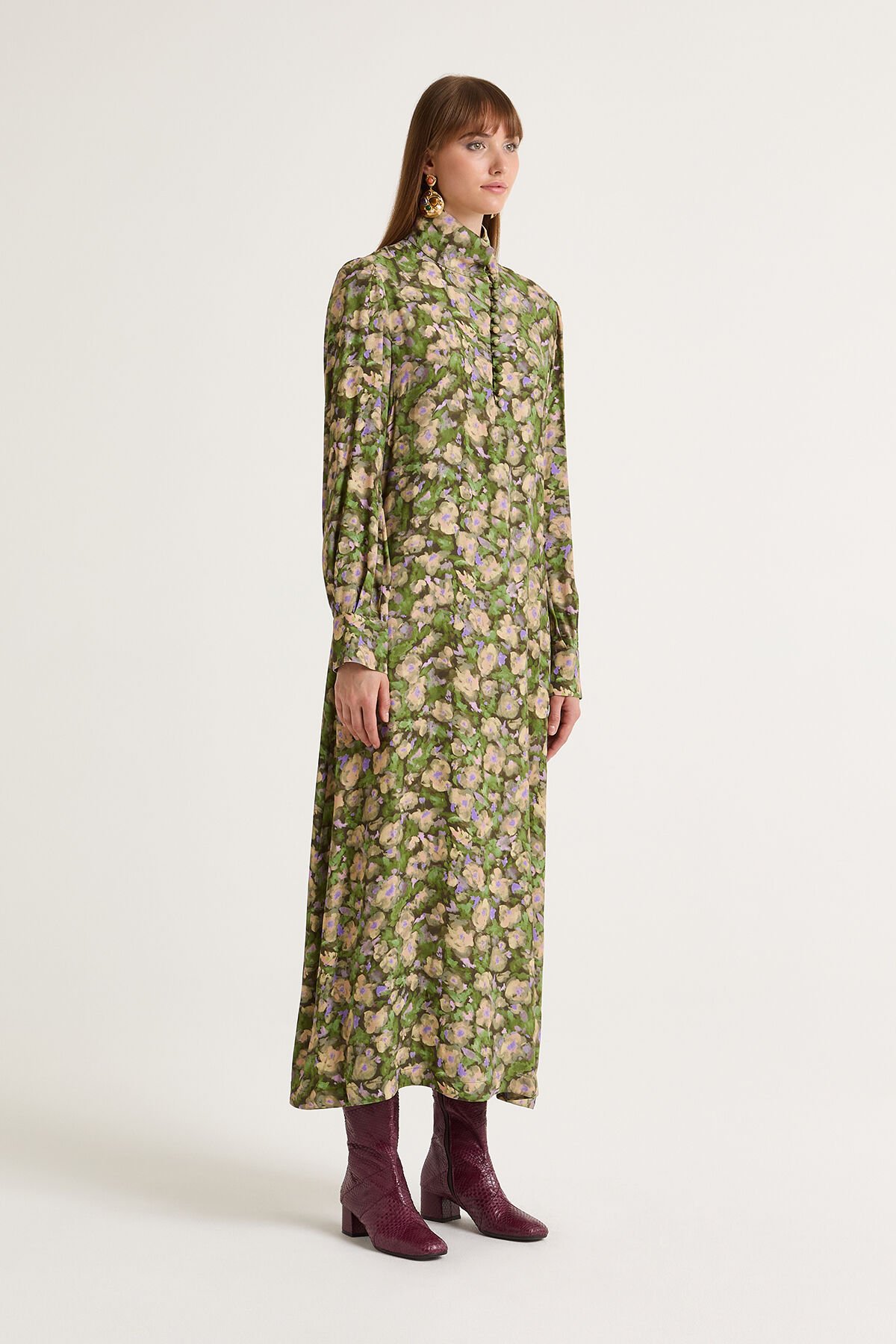 Maliparmi FLORAL SYMPHONY DRESS Green JF667750651