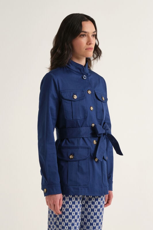 Malìparmi STRETCH COTTON PADDED COAT NavyBlue JA535910212 Malìparmi STRETCH COTTON PADDED COAT NavyBlue JA535910212