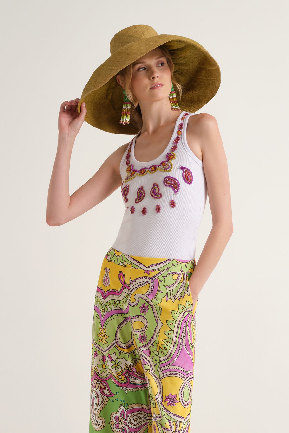 Malìparmi SPIN EMBROIDERY TANK TOP Orange JP552370669 Malìparmi SPIN EMBROIDERY TANK TOP Orange JP552370669