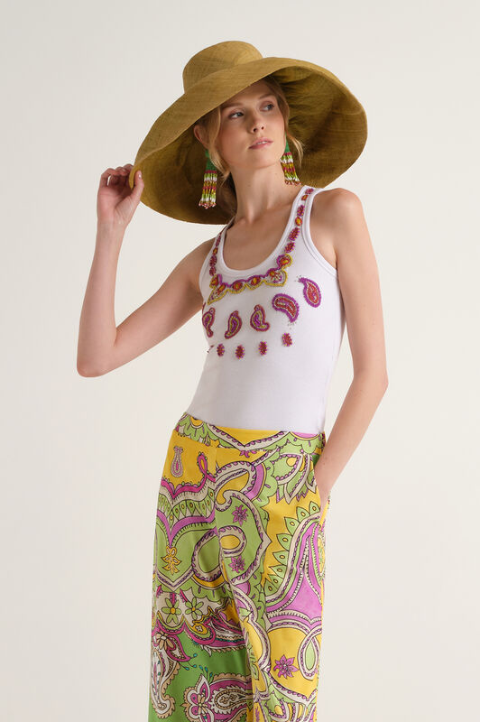 Malìparmi SPIN EMBROIDERY TANK TOP Orange JP552370669 Malìparmi SPIN EMBROIDERY TANK TOP Orange JP552370669