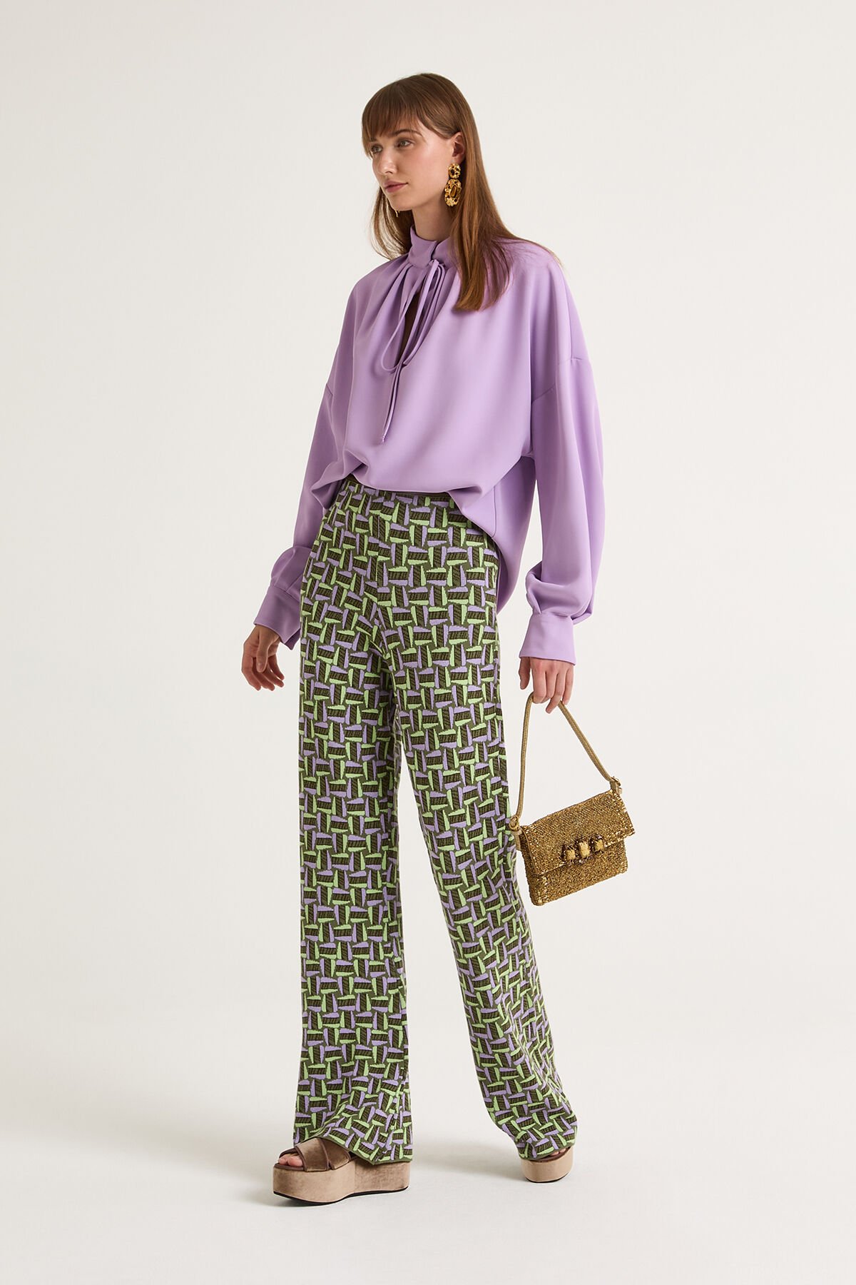 Maliparmi NEW JACQUARD TROUSERS Green JH805178208 Maliparmi NEW JACQUARD TROUSERS Green JH805178208