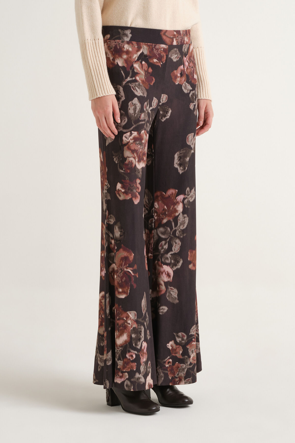 Maliparmi FROSTED BLOSSOM TROUSER Brown JH751570680 Maliparmi FROSTED BLOSSOM TROUSER Brown JH751570680