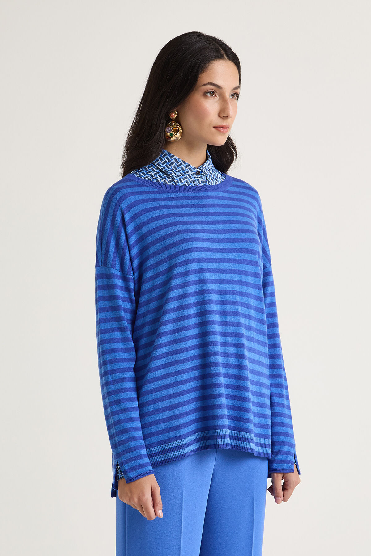 Maliparmi SOFT TOUCH KNITWEAR Blue JQ504470538
