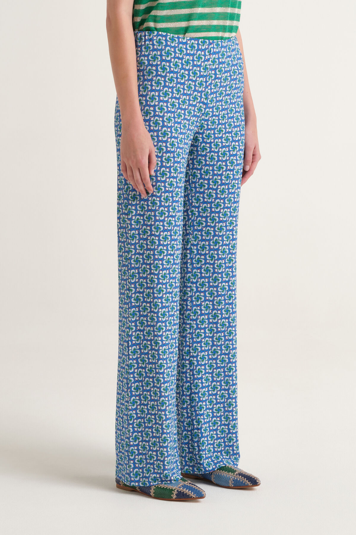 Malìparmi MINI MOULINÉ TROUSERS Blue JH400970675