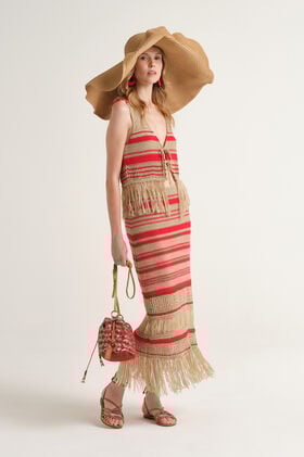 Malìparmi KNIT TAPE SKIRT Natural JG667678214