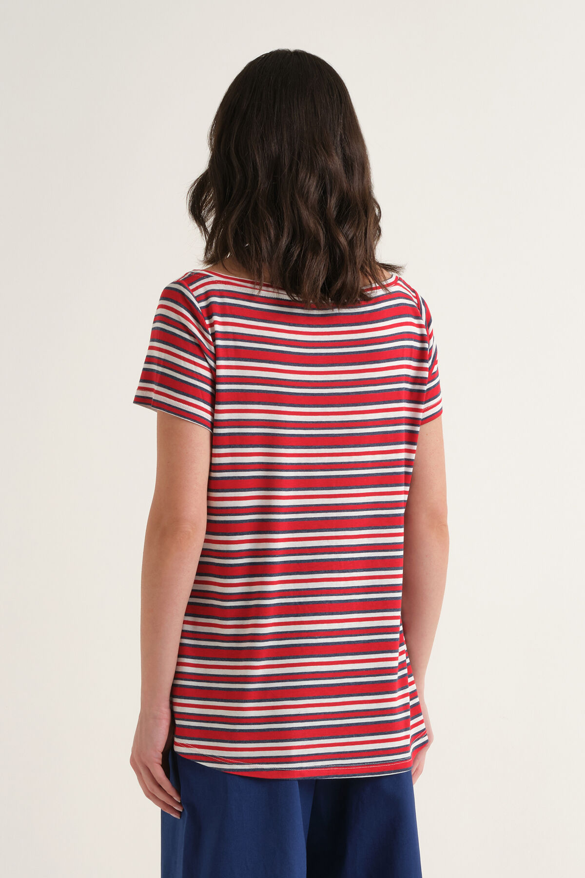Malìparmi SUMMER STRIPES T-SHIRT Light Blue JK028170676 Malìparmi SUMMER STRIPES T-SHIRT Light Blue JK028170676