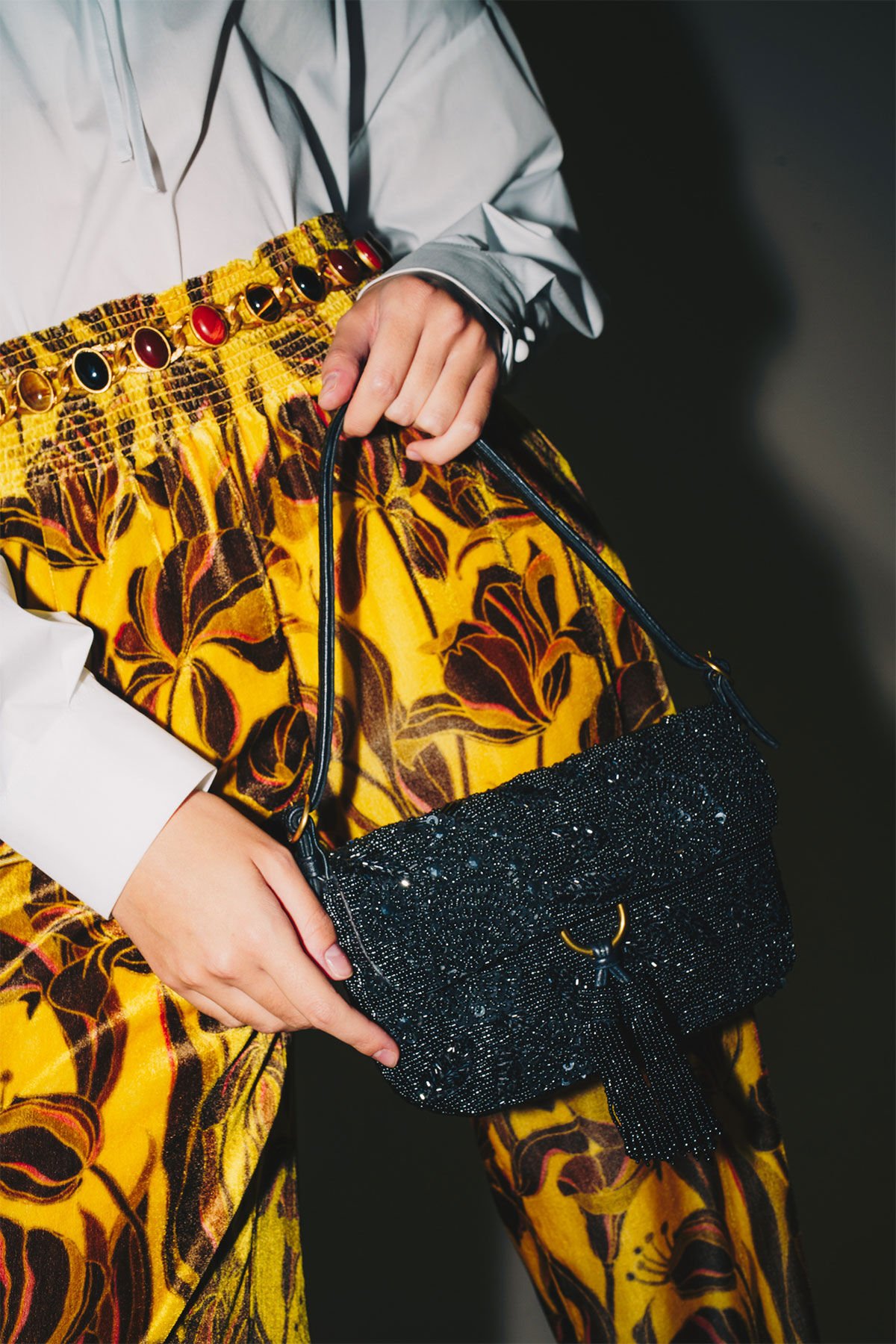 Maliparmi BORSA PICCOLA A SPALLA NOCTURNAL ROSE Nero BF001391245