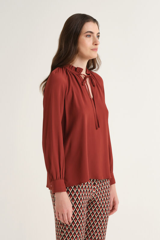 Maliparmi FLUID CREPE SHIRT Burgundy JM559750672 Maliparmi FLUID CREPE SHIRT Burgundy JM559750672