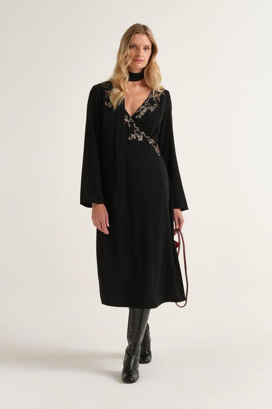 Maliparmi FESTIVE THREADS KLEID Schwarz JF680450686 Maliparmi FESTIVE THREADS KLEID Schwarz JF680450686