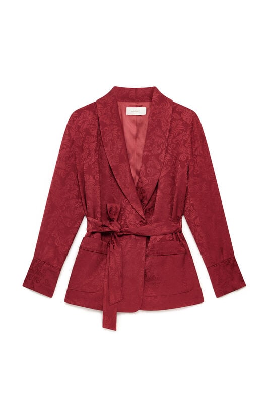 Maliparmi DAMASK JACQUARD BLAZER Dark Orange JD648850684 Maliparmi DAMASK JACQUARD BLAZER Dark Orange JD648850684