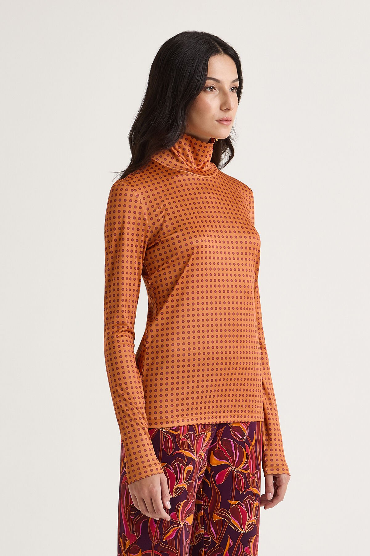 Maliparmi PRINT JERSEY-T-SHIRT Orange JK025570654