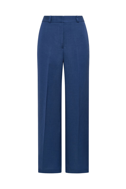 Malìparmi TIMELESS LINEN TROUSERS Ultramarine Blue JH803340106