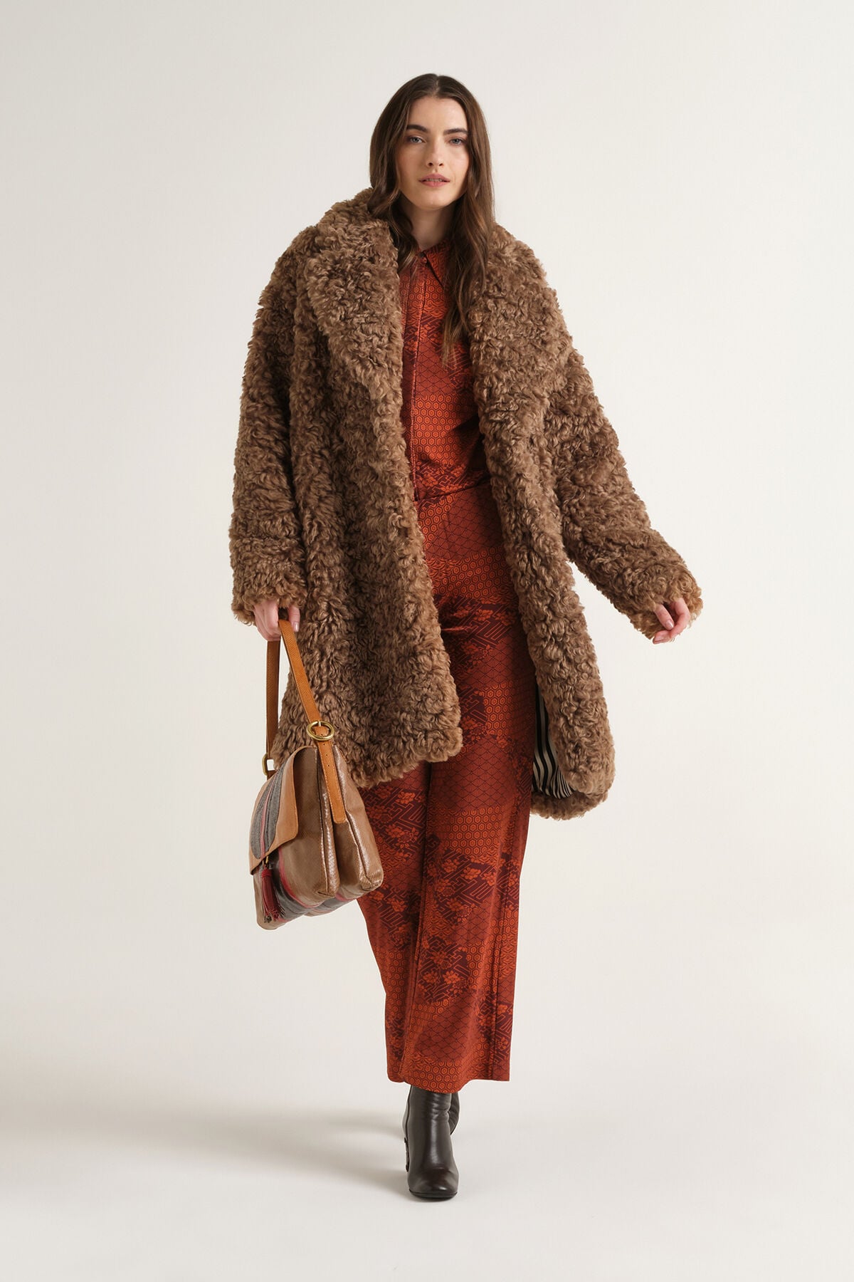 Maliparmi SHIRLING LOVERS OVERCOAT Caramel JB540850695